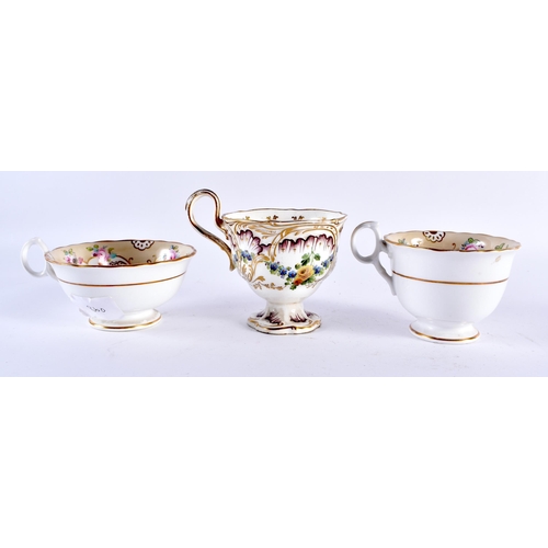 68 - ASSORTED 19TH CENTURY ENGLISH AND CONTINENTAL PORCELAIN CUPS in various forms and designs. (qty)