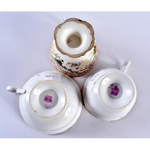 68 - ASSORTED 19TH CENTURY ENGLISH AND CONTINENTAL PORCELAIN CUPS in various forms and designs. (qty)