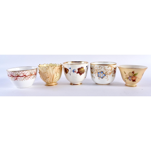 69 - A GRAINGERS WORCESTER BLUSH IVORY CUP AND SAUCER together with another similar, and other teawares. ... 