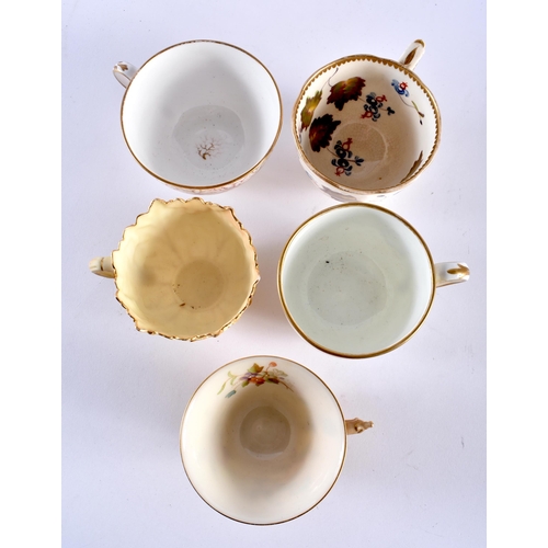 69 - A GRAINGERS WORCESTER BLUSH IVORY CUP AND SAUCER together with another similar, and other teawares. ... 