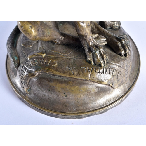 734 - French School (19th Century) After Bayre, Bronze hound. 21 cm x 10 cm.