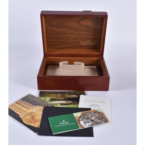 759 - A ROLEX WATCH BOX with papers. 18 cm x 14 cm.