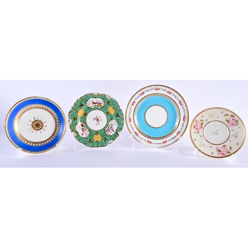 8 - ASSORTED 18TH/19TH CENTURY BARR, FLIGHT BARR & BARR & WORCESTER SAUCERS in various forms and designs... 