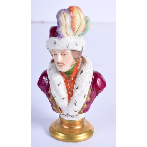 1753 - A Rudolf Kammer Dresden Porcelain Bust of Joachim Murat who was a French military commander and stat... 