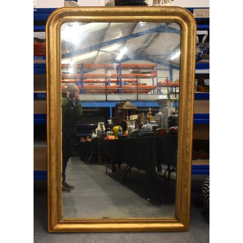 3992 - A large wooden gilt framed mirror 170 x 110cm