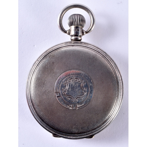 107 - Sterling Silver Gents Vintage Half Hunter POCKET WATCH.  Hallmarked Birmingham 1923.  Movement - Han... 