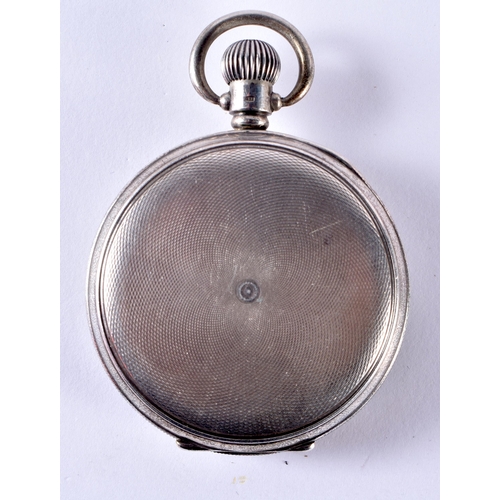 107 - Sterling Silver Gents Vintage Half Hunter POCKET WATCH.  Hallmarked Birmingham 1923.  Movement - Han... 