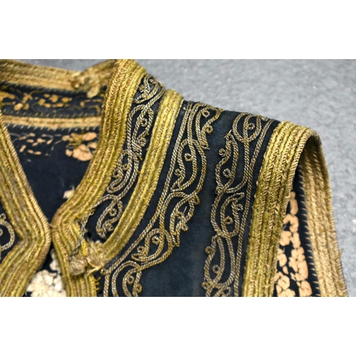 151 - THREE 19TH CENTURY MIDDLE EASTERN TURKISH OTTOMAN JACKETS. (3)  46 cm wide (armpit to armpit). (3)