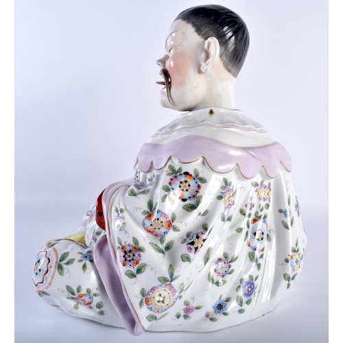 154 - A LARGE 19TH CENTURY GERMAN AUGUSTUS REX PORCELAIN FIGURE OF A NODDING CHINAMAN After an 18th centur... 