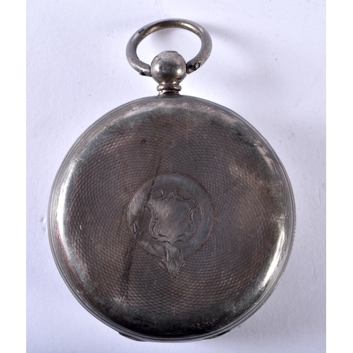 157 - A Victorian Sterling Silver Gents Antique Open Face Fusee POCKET WATCH.  Hallmarked London 1855.  Mo... 