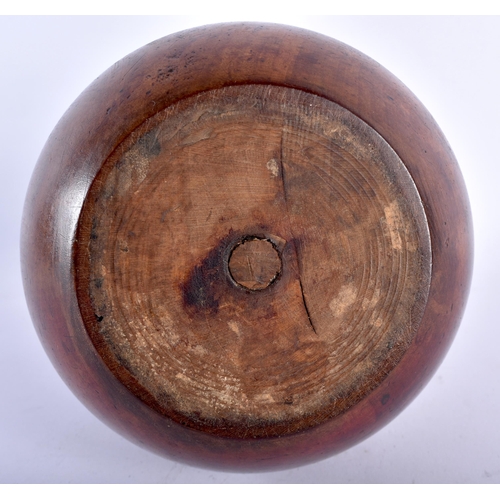 16 - AN UNUSUAL PEAR FORM FRUIT WOOD TEA CADDY possibly George III, of naturalistic form, with vacant int... 