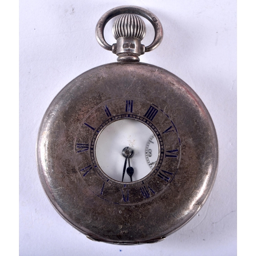 167 - ELGIN Sterling Silver Gents Vintage Open Face POCKET WATCH .  Stamped 925.  Movement - Hand-wind .  ... 