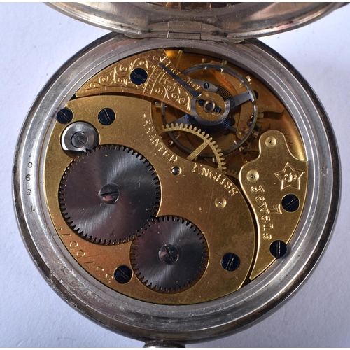 167 - ELGIN Sterling Silver Gents Vintage Open Face POCKET WATCH .  Stamped 925.  Movement - Hand-wind .  ... 