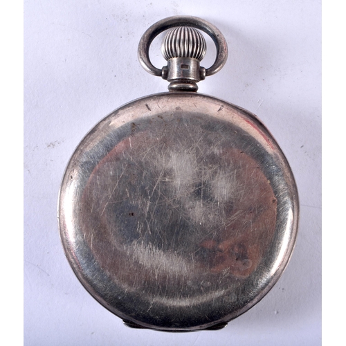 167 - ELGIN Sterling Silver Gents Vintage Open Face POCKET WATCH .  Stamped 925.  Movement - Hand-wind .  ... 