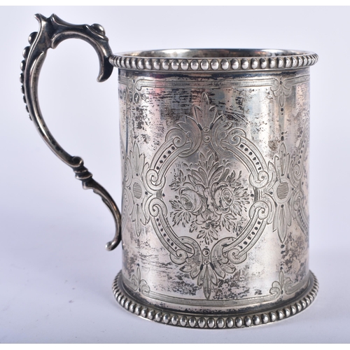 187 - A Victorian Silver Christening Mug by Richards & Brown (Edward Charles Brown), Hallmarked London 187... 