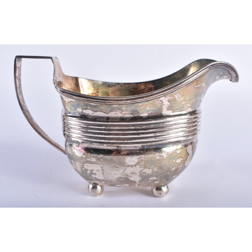 190 - A Georgian Silver Cream Jug.  Hallmarked London 1806, 8.3cm x 13.7cm x 7.4cm, weight 151g