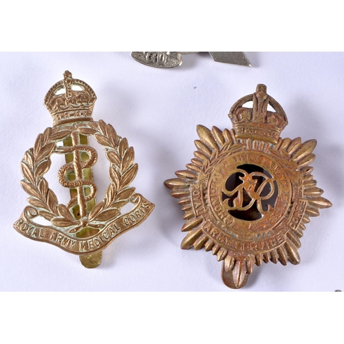 66 - Ten Military Cap Badges incl Canadian Scottish, Lancastrian, RASC, Welsh Guards, RWAFF, ATC, RA, RAM... 