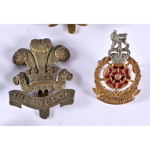 66 - Ten Military Cap Badges incl Canadian Scottish, Lancastrian, RASC, Welsh Guards, RWAFF, ATC, RA, RAM... 