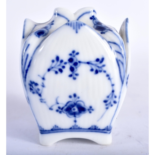 94 - A COLLECTION OF DANISH ROYAL COPENHAGEN BLUE AND WHITE PORCELAIN WARES including a vase, preserve po... 