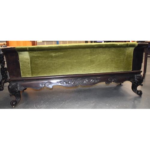 125C - A FINE LARGE 19TH CENTURY CHINESE EUROPEAN STYLE HARDWOOD SETTEE QIng, of exceptional quality, with ... 