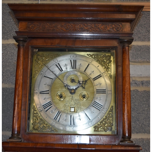 125D - A GOOD 18TH CENTURY ENGLISH LONGCASE CLOCK by William Trippett of London. 220 cm x 44 cm, dial 27 cm... 