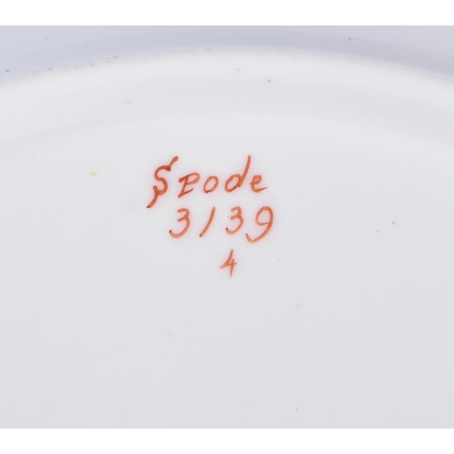 168 - Spode fine plate painted with a floral bouquet under a raised border with a gilt flower chain.  22cm... 