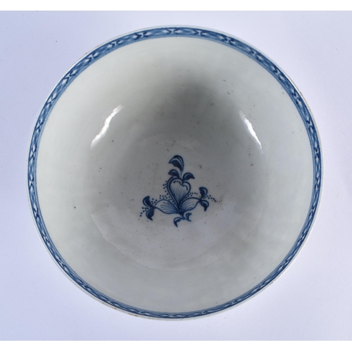 176 - Liverpool, Philip Christian and Co., moulded bowl with rococo panels edged with scrollwork and folia... 