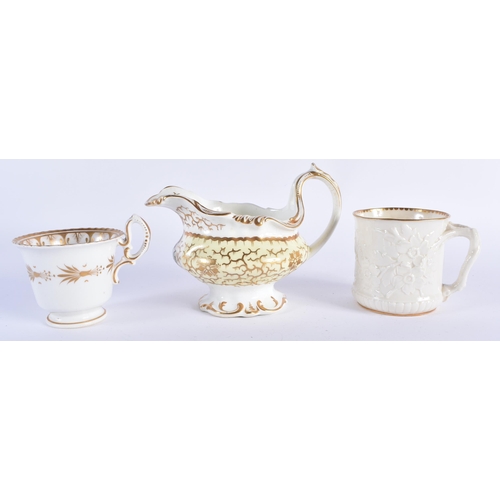 20 - A COLLECTION OF 19TH CENTURY ENGLISH PORCELAIN CUPS AND SAUCERS in various forms and sizes. largest ... 