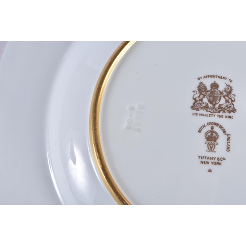 216 - Royal Crown Derby Judge Gary service pudding basin with initial G, highly gilt by George Darlingto... 