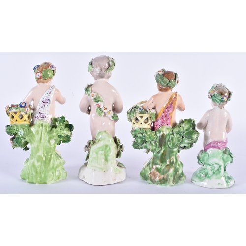 224 - Four Derby figures of children.  largest 13.5 cm (4)