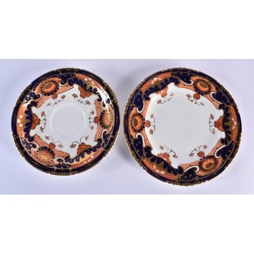 225 - Royal Crown Derby composite part tea service painted with imari pattern 5747 comprising six cups, sa... 