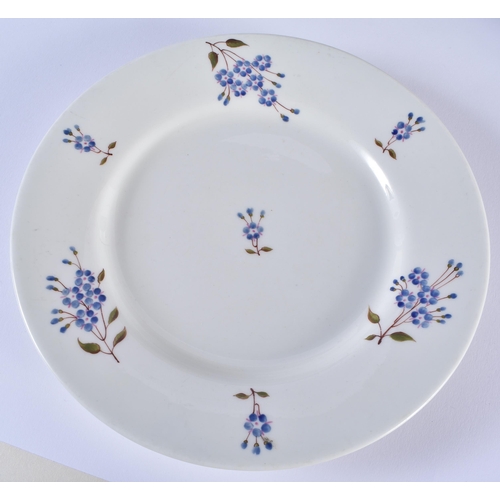 2 - AN EARLY 19TH CENTURY CHAMBERLAINS WORCESTER DINNER SERVICE painted with blue cornflowers. Largest 4... 