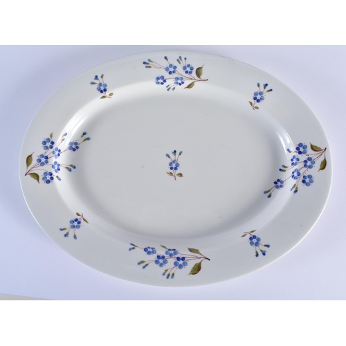 2 - AN EARLY 19TH CENTURY CHAMBERLAINS WORCESTER DINNER SERVICE painted with blue cornflowers. Largest 4... 