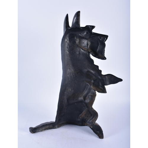 305 - A CAST IRON SCOTTIE DOG DOOR STOP. 36 cm x 14 cm.