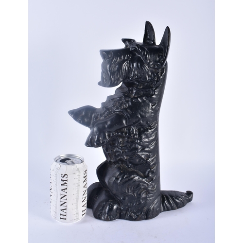 305 - A CAST IRON SCOTTIE DOG DOOR STOP. 36 cm x 14 cm.