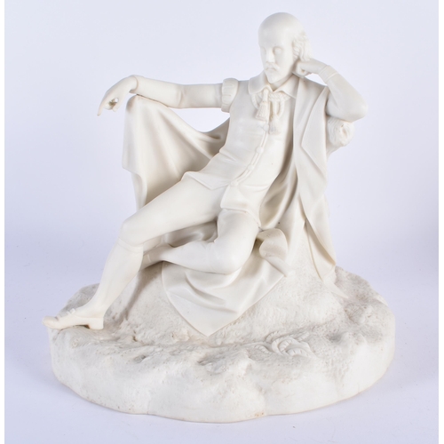 31 - A 19TH CENTURY KERR & BINNS WORCESTER PARIAN WARE FIGURE OF A SEATED MALE modelled upon a naturalist... 