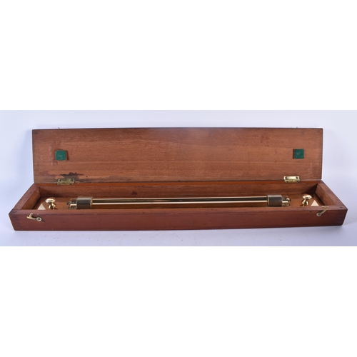 328 - A LOVELY 1930S MARITIME ROLLING CHART RULE within a fitted mahogany case, together with original pho... 