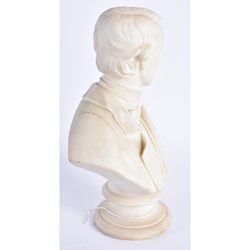 33 - A 19TH CENTURY KERR & BINNS WORCESTER PARIAN WARE BUST OF A MALE. 22 cm x 12 cm.