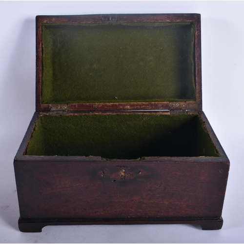 337 - A GEORGE III MAHOGANY TEA CADDY together with a large satinwood biscuit barrel and cover. Largest 20... 