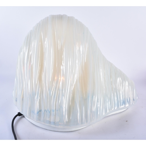 436 - A LOVELY LARGE 1960S CARLO NASON MAZZEGA ICEBERG LAMP LT302 modelled upon a metal base and formed fr... 