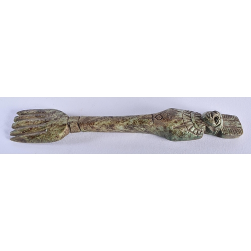 478 - AN ANCIENT EGYPTIAN PHARAOH FORK 664-332 BC. 15 cm long.