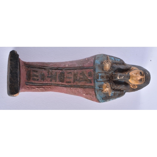 480 - AN ANCIENT EGYPTIAN USHABTI 664-332 BC. 15 cm high.