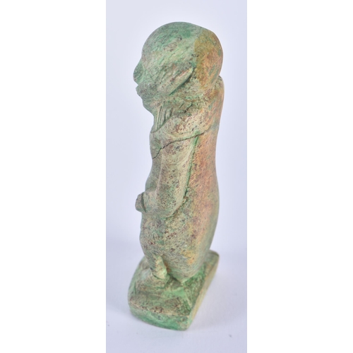 483 - AN ANCIENT EGYPTIAN STATUE OF THE GOD DWARF PATALKOS 664-332 BC. 10 cm high.