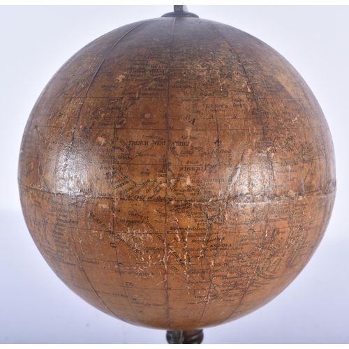 505 - AN ANTIQUE GEOGRAPHIA 6 INCH TERRESTRIAL GLOBE 55 Fleet Street London. 34 cm x 14 cm.