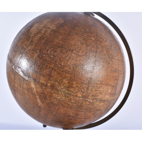 505 - AN ANTIQUE GEOGRAPHIA 6 INCH TERRESTRIAL GLOBE 55 Fleet Street London. 34 cm x 14 cm.