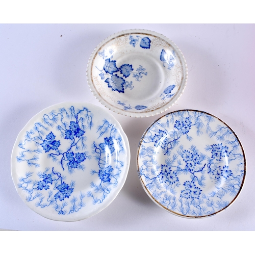 59 - ASSORTED 19TH CENTURY ENGLISH PORCELAIN TEAWARES. (qty)