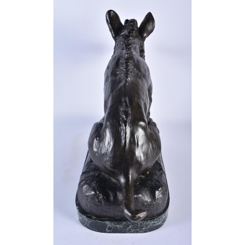 604 - Alberic Collin (1886-1962) Spelter Figure, Wild boar. 43 cm x 34 cm.