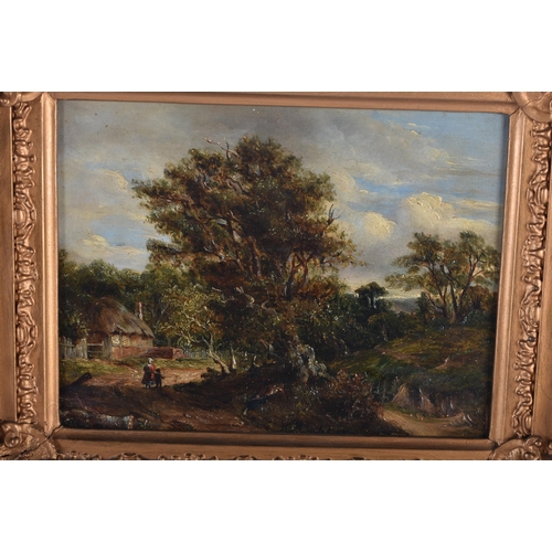 612 - English School (19th Century) Oil on board, Landscape. 45cm x 38 cm.