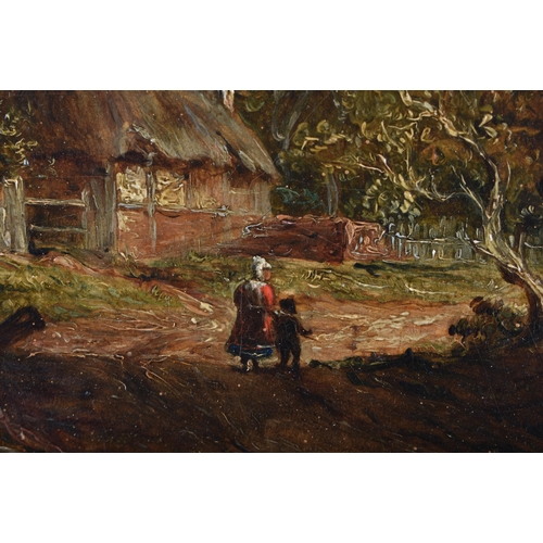 612 - English School (19th Century) Oil on board, Landscape. 45cm x 38 cm.