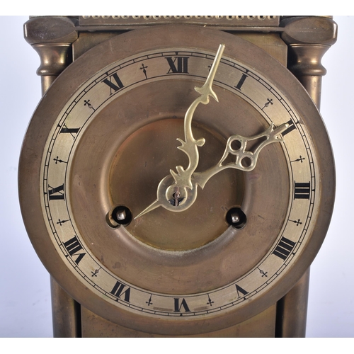 729 - A Smiths Brass lantern clock  38 cm.